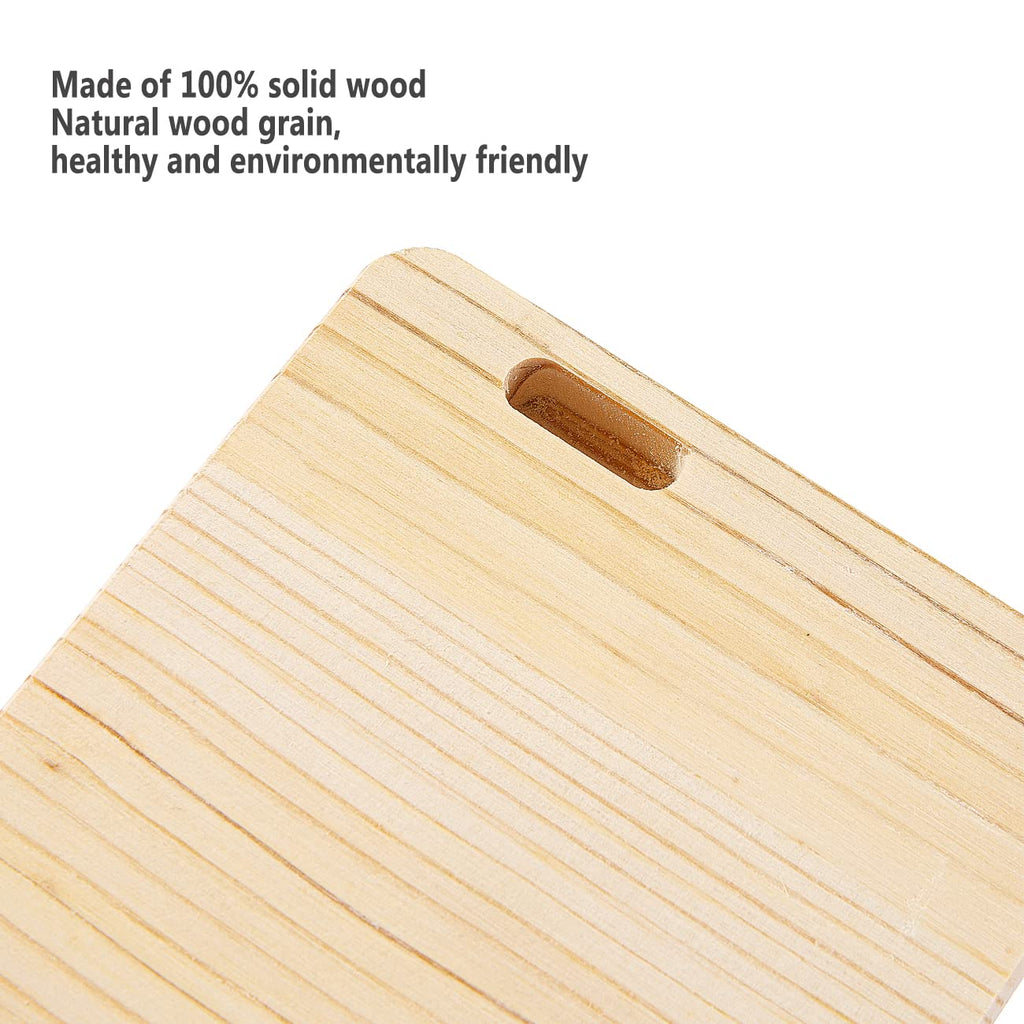 Set of 3 24-Inch Rustic Natural Wood Floating Wall Book Shelves