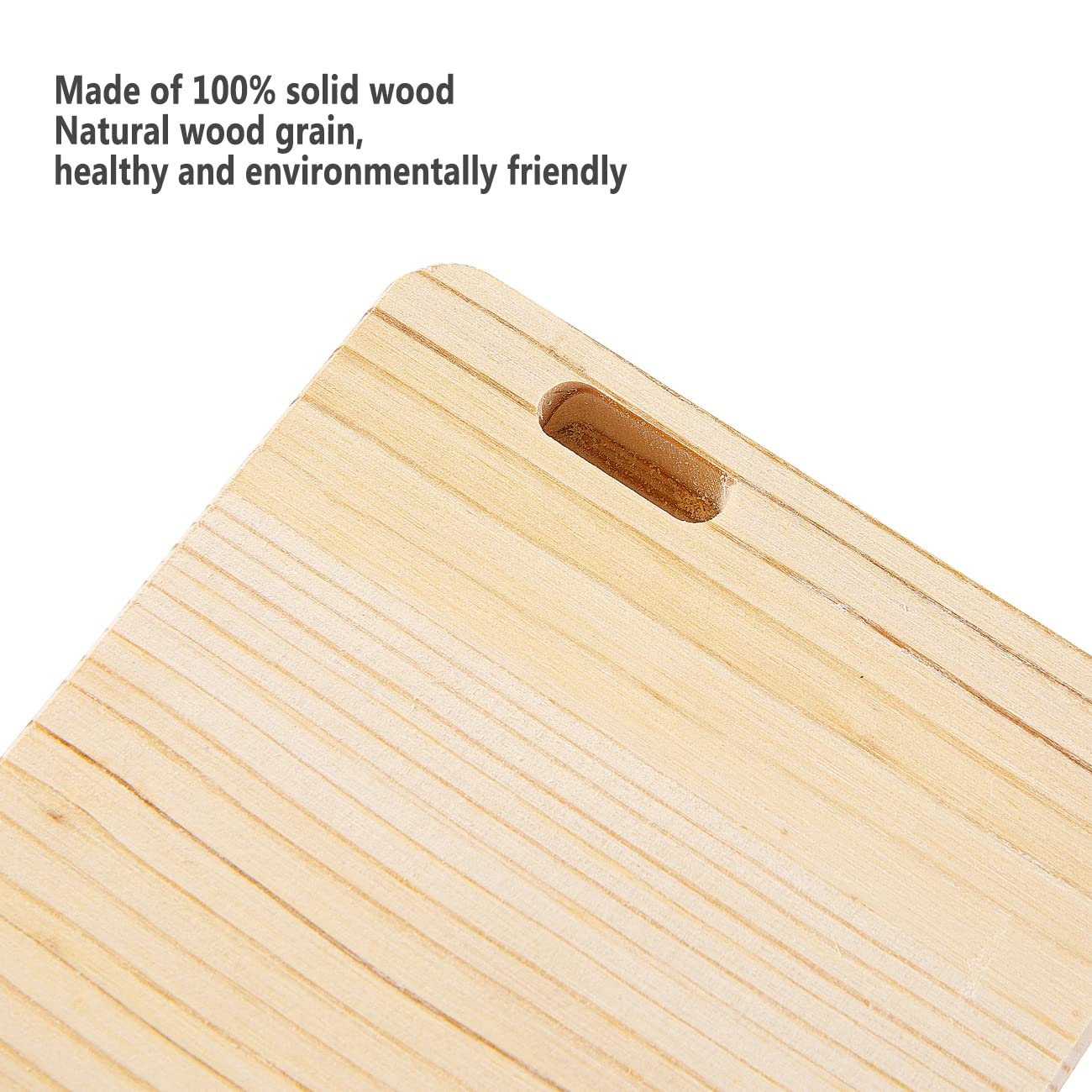 Set of 3 24-Inch Rustic Natural Wood Floating Wall Book Shelves