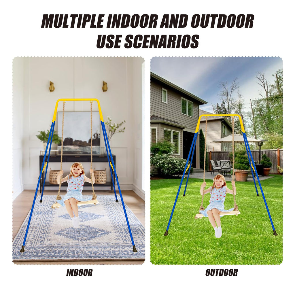 Swing Stand, Metal A-Frame Hammock Chair Stand, Foldable Baby Swing Frame, Easy to Assemble & Store, Indoor/Outdoor Swing Stand for Toddler Baby Jumper Chair Retail $215