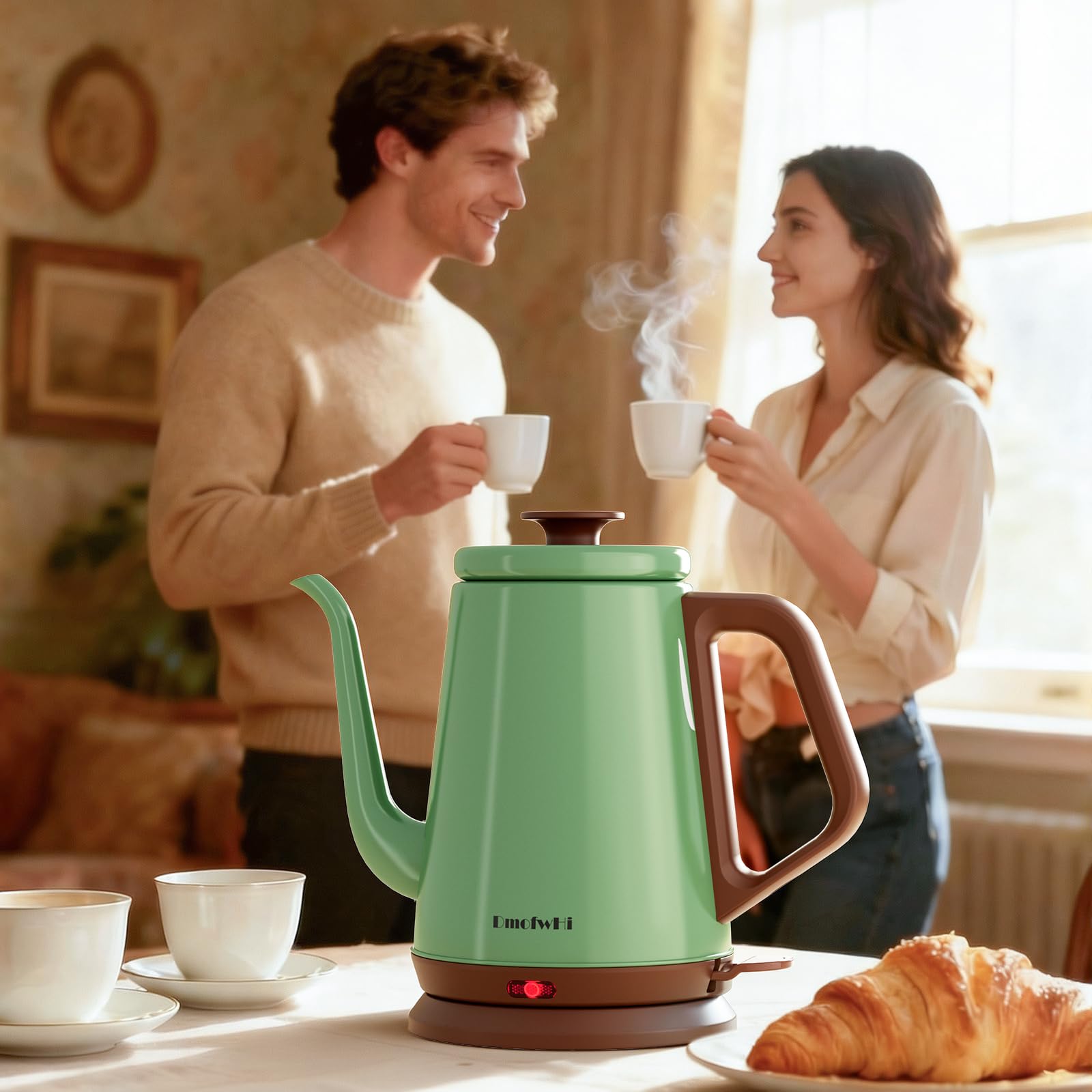 Gooseneck Electric Kettle 1.0L 100 Stainless Steel Green - $28.50 Retail $38.00