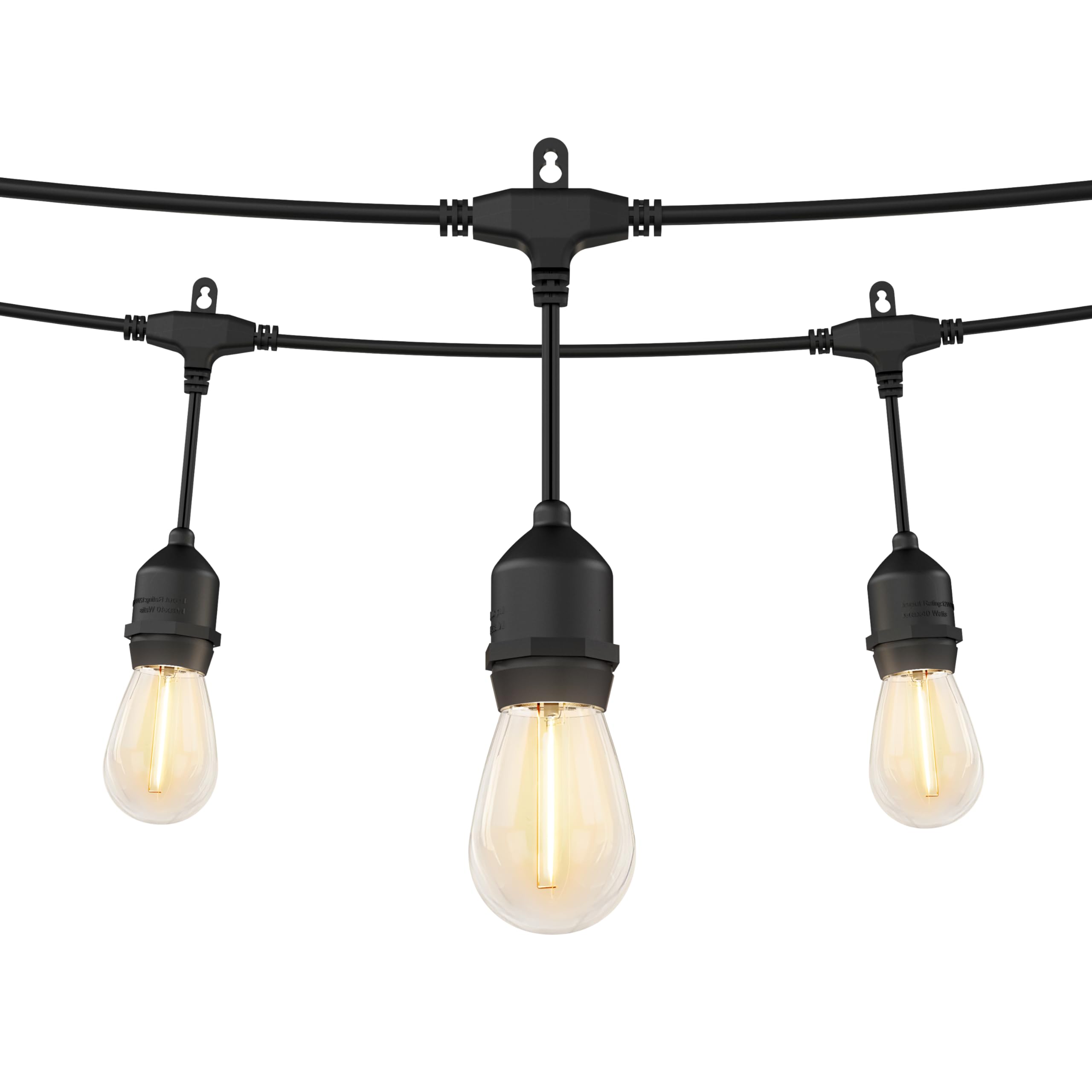 artika Blaze 20 LED Bulbs 42 ft Outdoor Solar String Lights - Dusk to Dawn - Matte Black Retail $45.00