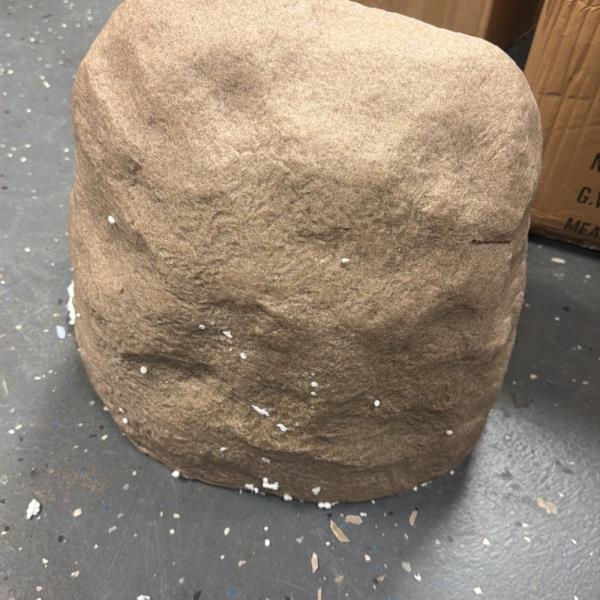 Medium Faux Landscape Rock Cover for Yard Utilities 12 in L  14.5 in W  14 in H Sandstone
