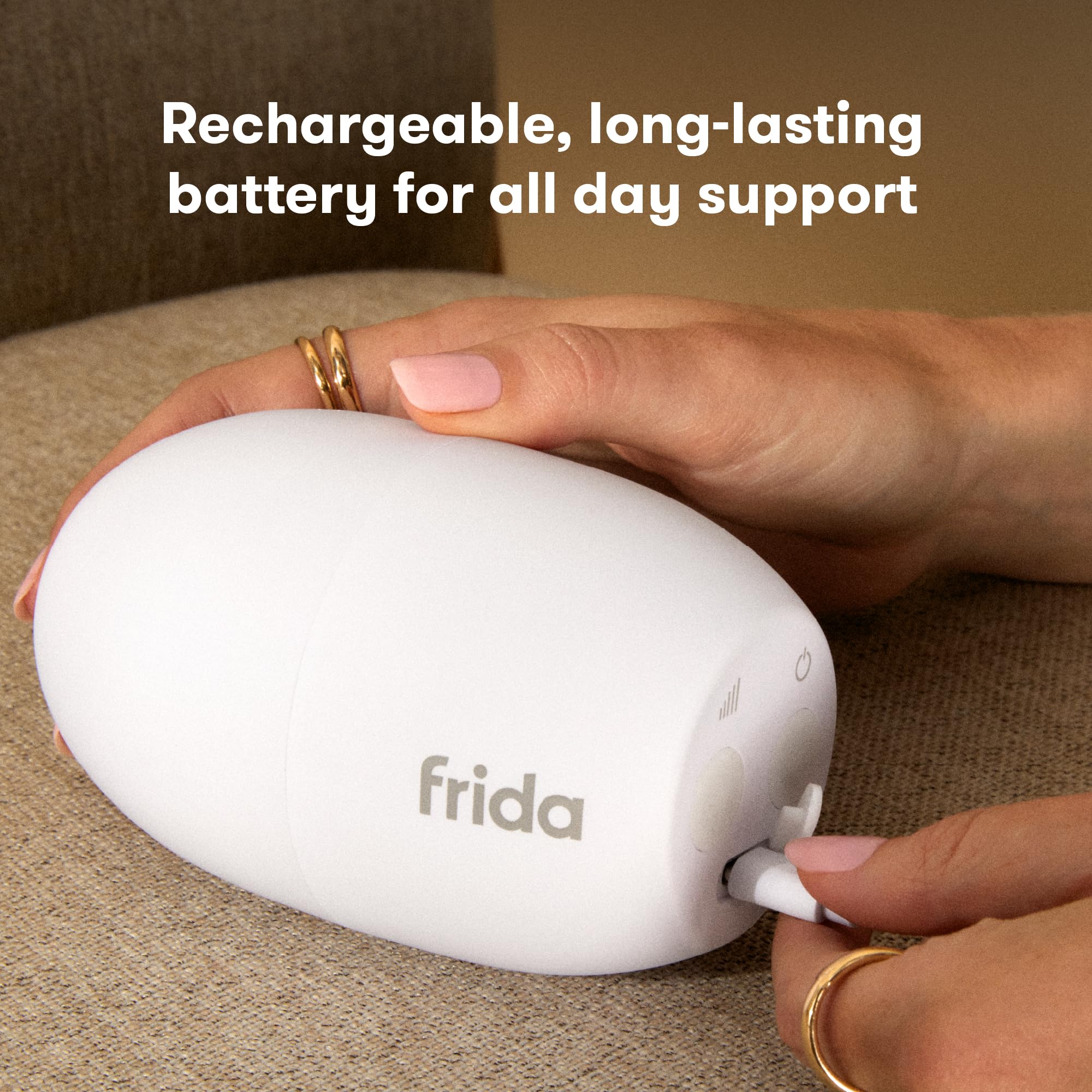 Frida Baby Hands-Free Rocker for Strollers  Cribs - 5 Vibration Levels White