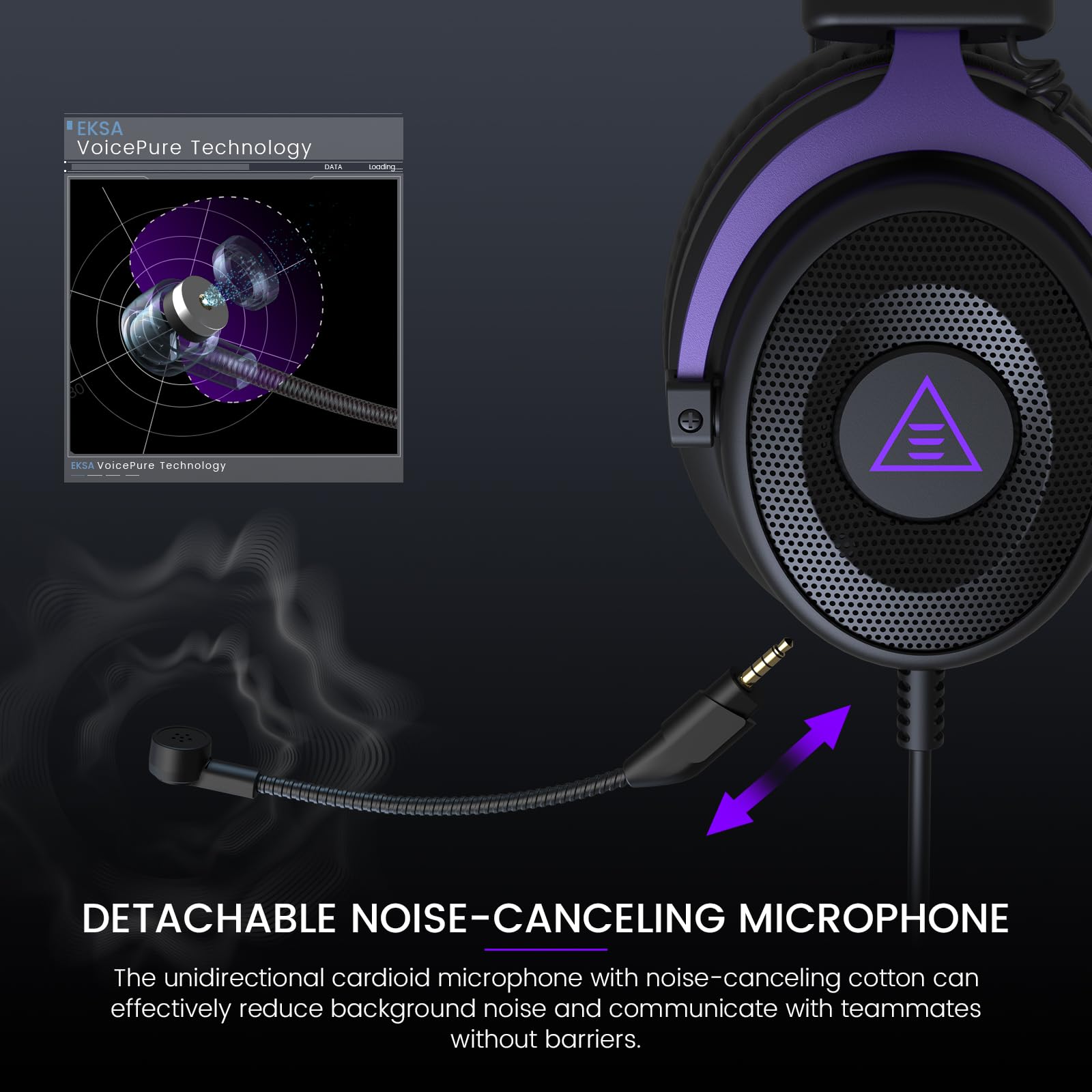 New Open-Box EKSA E900 Wired Detachable Noise-Canceling Mic 3D Surround Sound Gaming Headset Retail $33.00