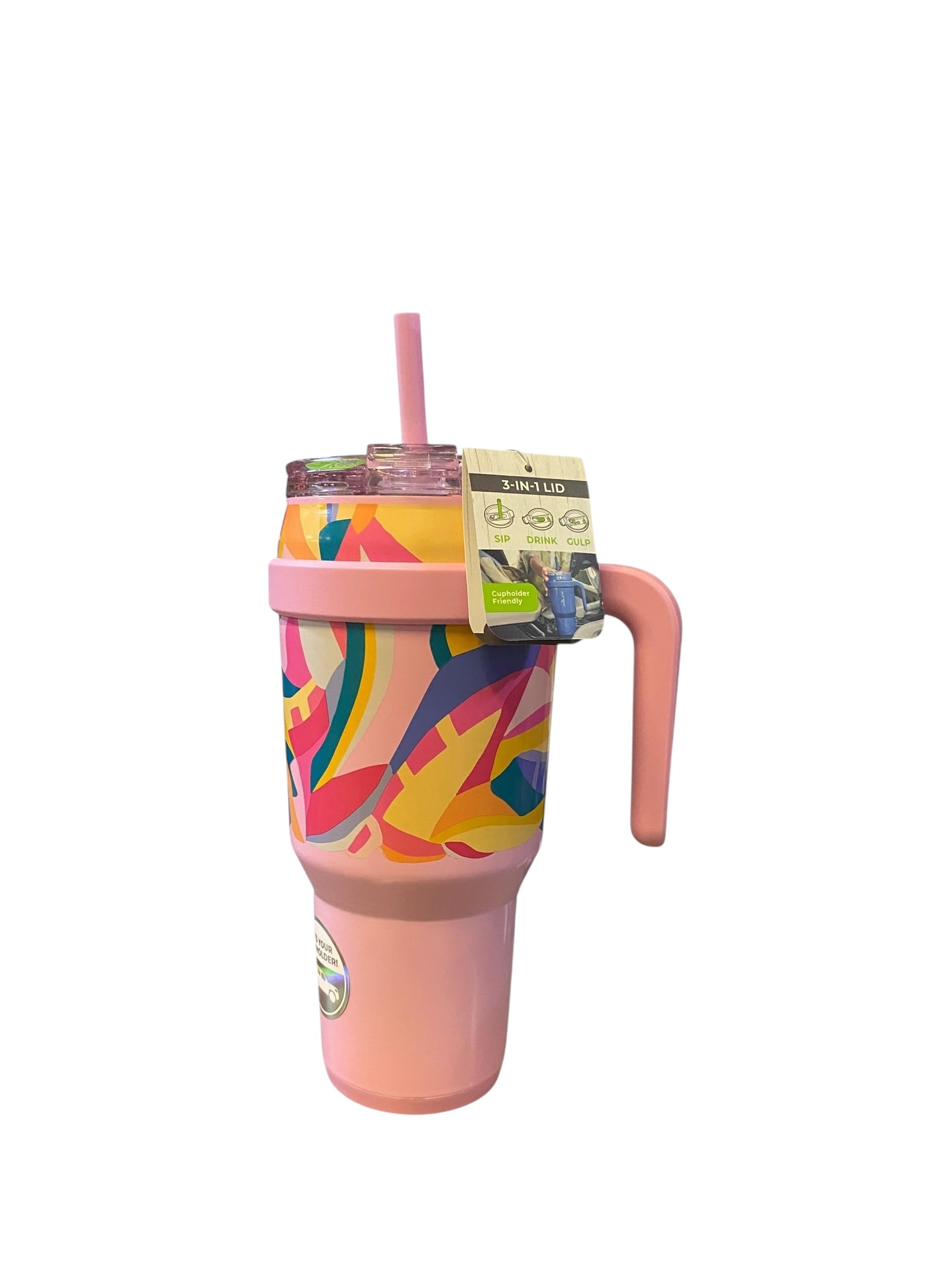 As-Is New REDUCE 40oz Insulated Stainless Steel Straw Tumbler - Paradise Pink Retail $20.00