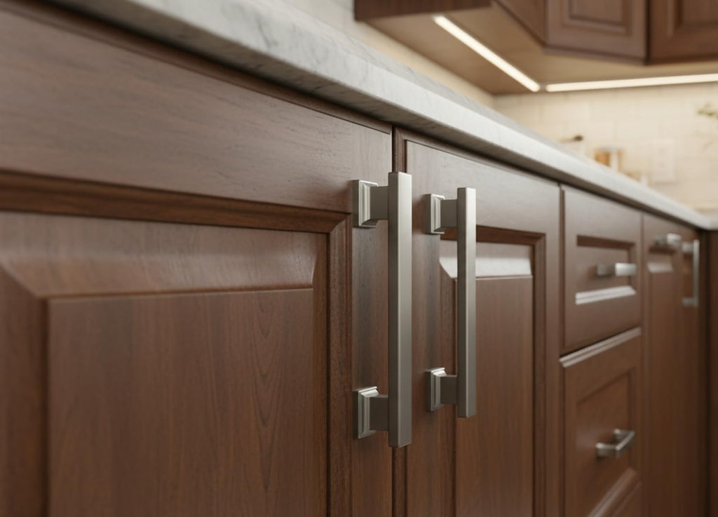 Pack Brushed Satin Nickel Cabinet Pulls 5 Inch 128mm Hole Centers AL3061SN