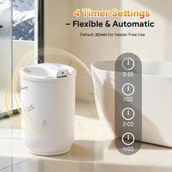 Towel Warmer Bucket 20L Large Capacity for Oversized Towels and Blankets White