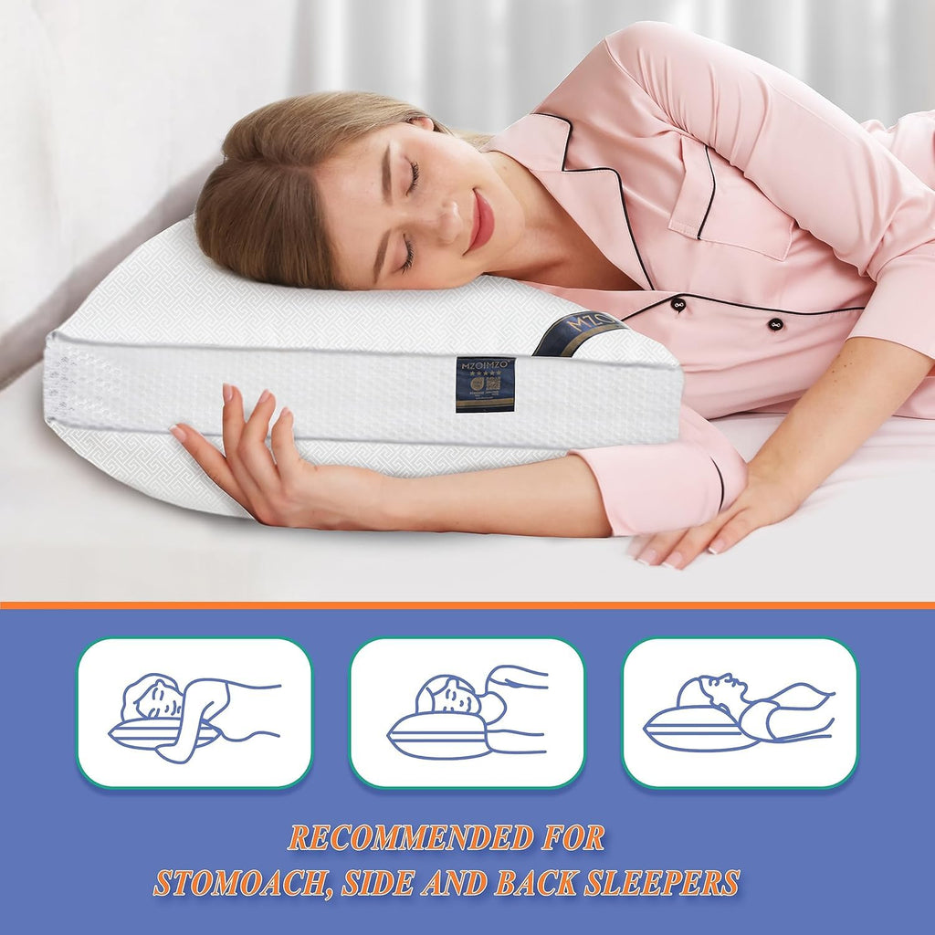 Open-Box New MZOIMZO Hotel Collection Bed Pillows Set of 2 with Cooling Mesh  Down Alt Fill Retail $29.00