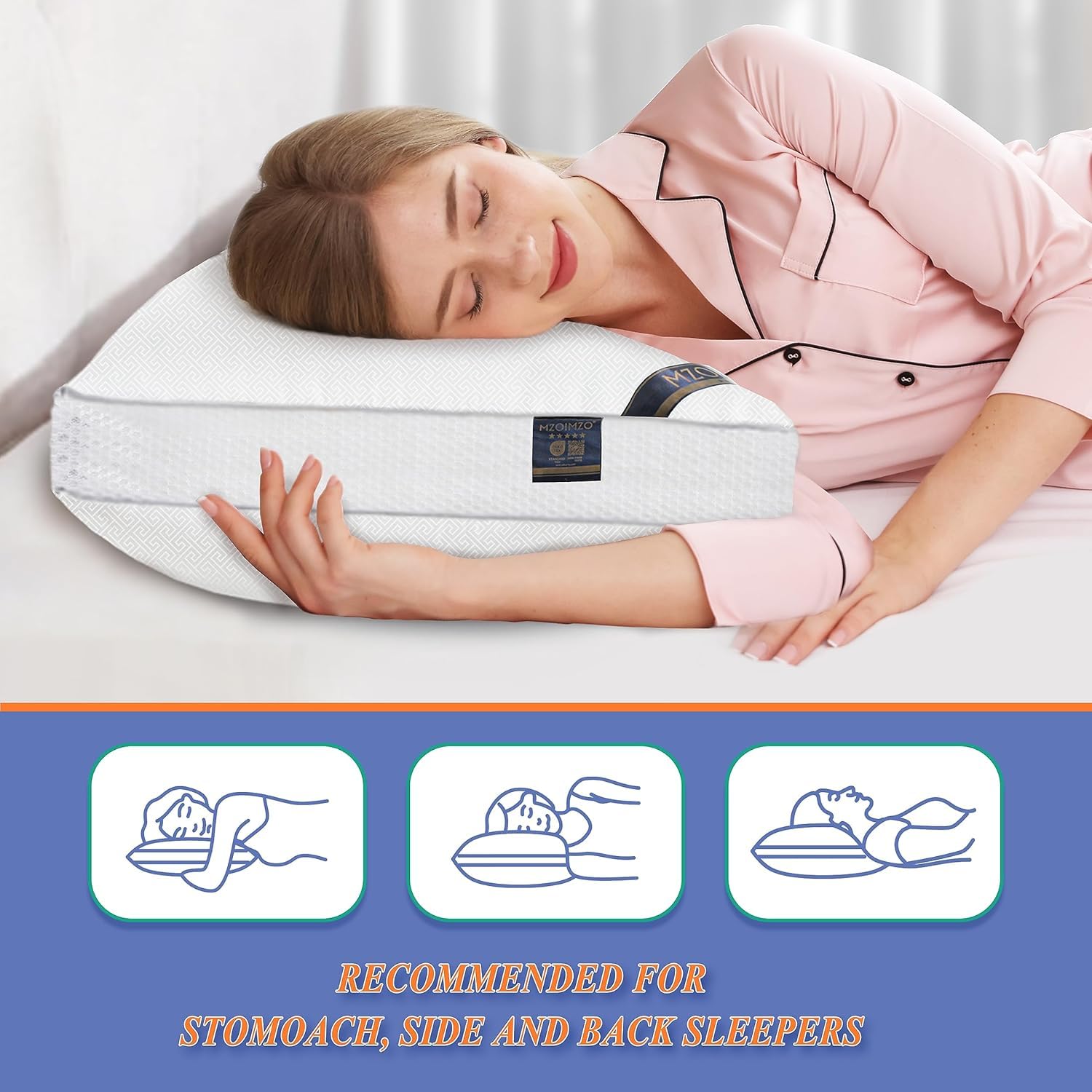 Open-Box New MZOIMZO Hotel Collection Bed Pillows Set of 2 with Cooling Mesh  Down Alt Fill Retail $29.00