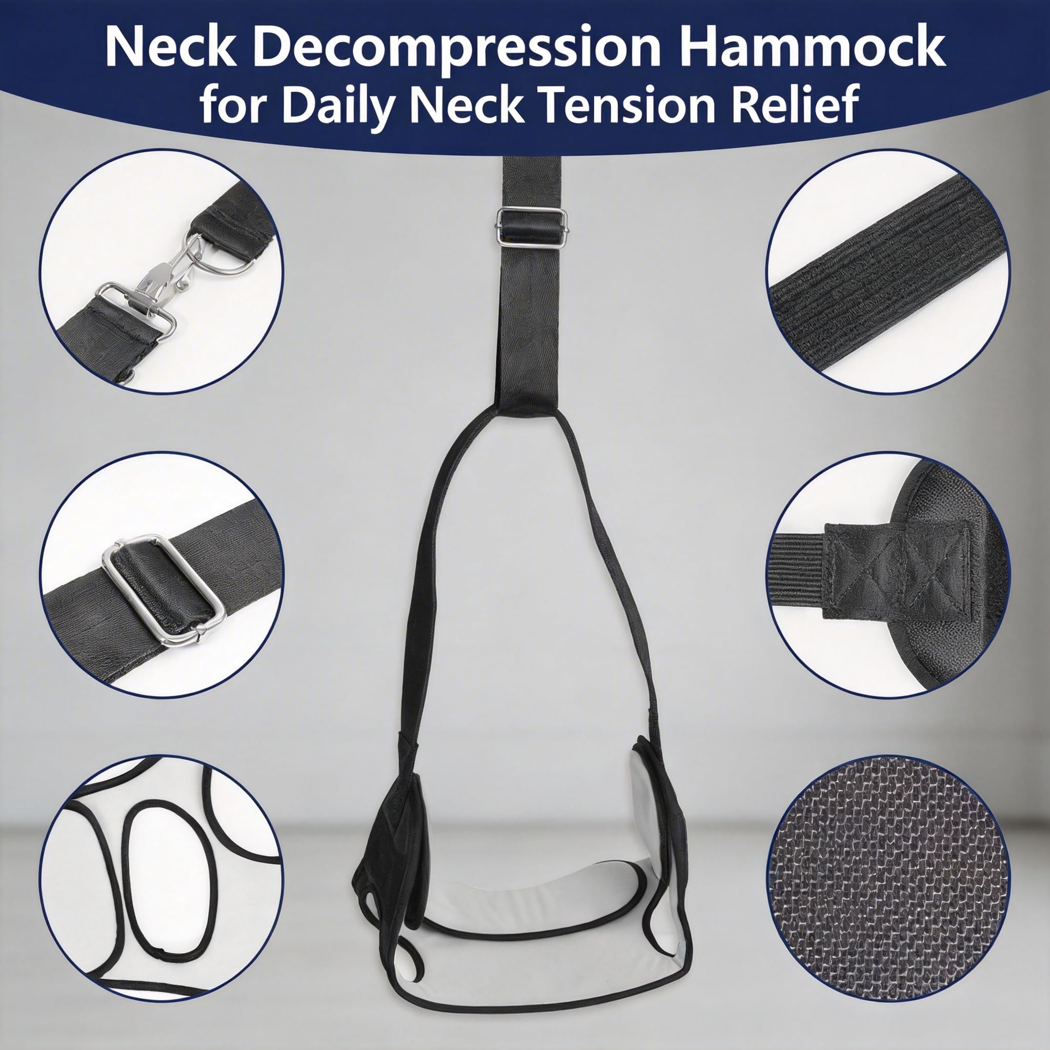 Open-Box New Lixzordian Cervical Neck Traction Device w Ear Holes - Neck Hammock Retail $22.00