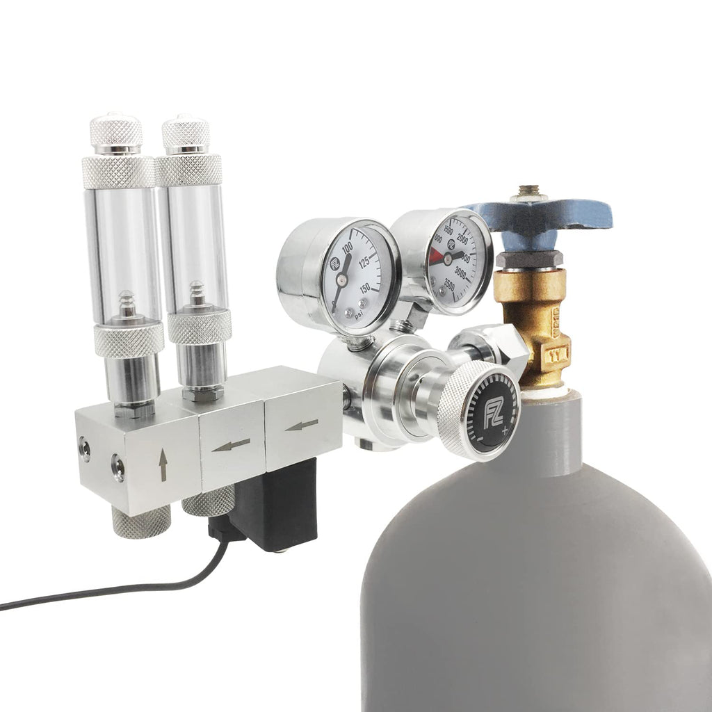 Aquarium Pro Series Dual Stage CO2 Regulator DC Solenoid Precision Needle Valve Retail $135.00