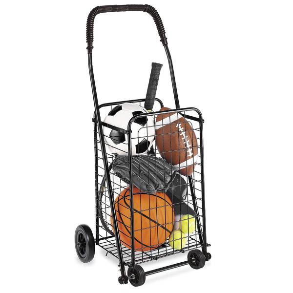 Folding Utility Cart with Wheels Stair Climber for Grocery and Laundry 7.5 Pounds 90 Pound Capacity