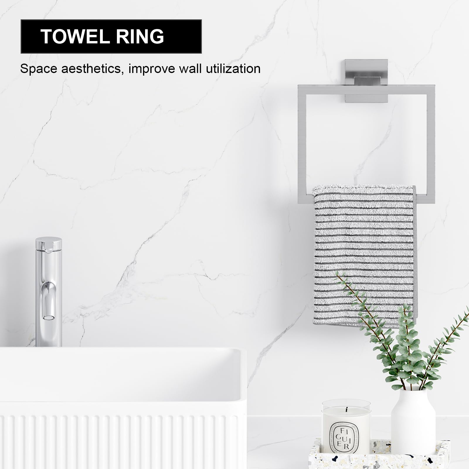OOir onOO 20pc Brushed Nickel Bathroom Set Retail $129