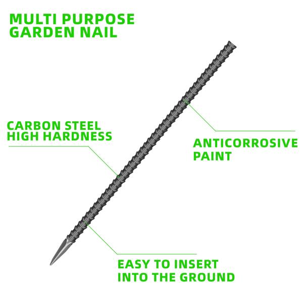 16 Pcs 24-Inch Garden Ground Stakes Galvanized Steel Staples Retail $46.00