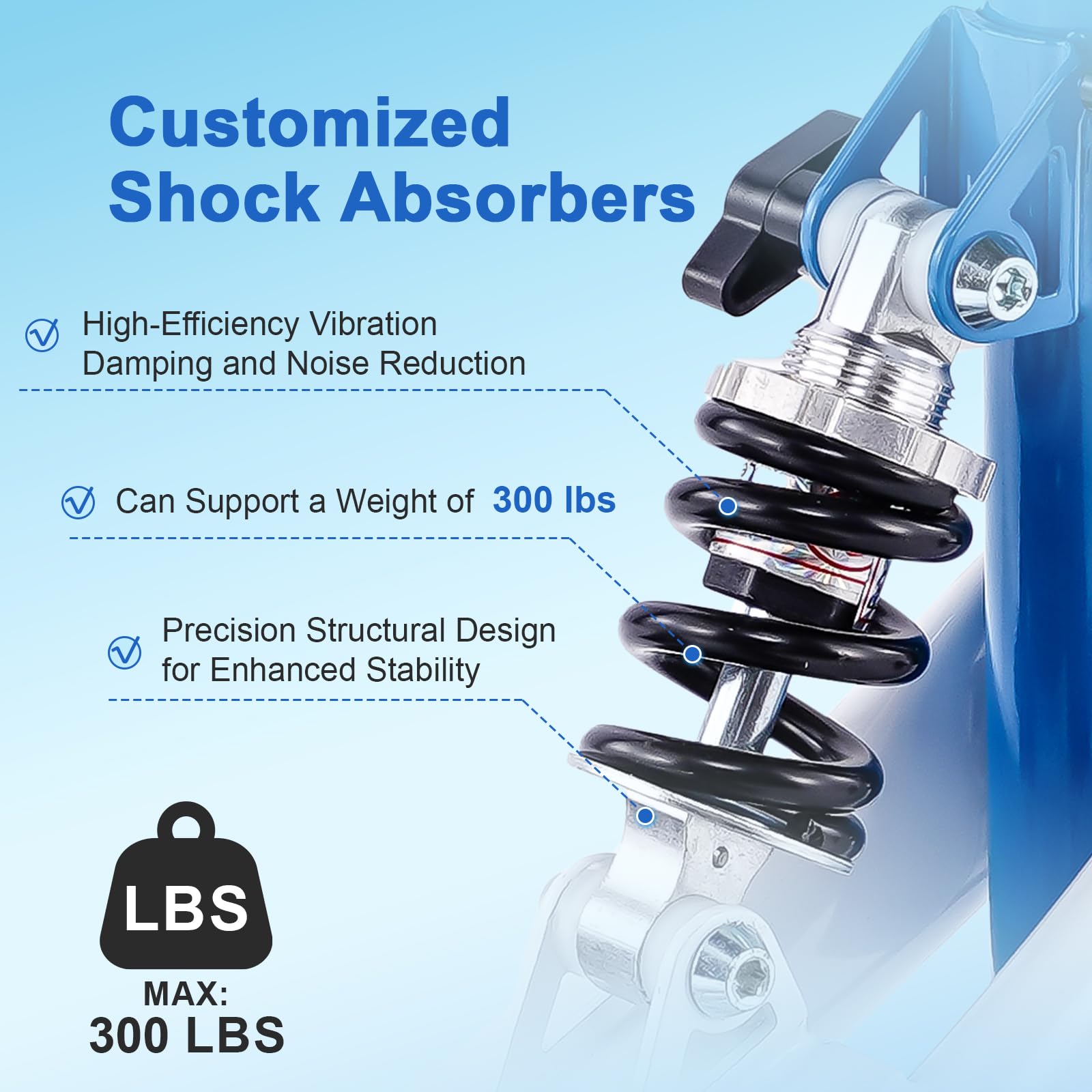 Open-Box New BlessReach Steerable Knee Scooter with 300 lbs Support - Blue Knee Walker Retail $99.00