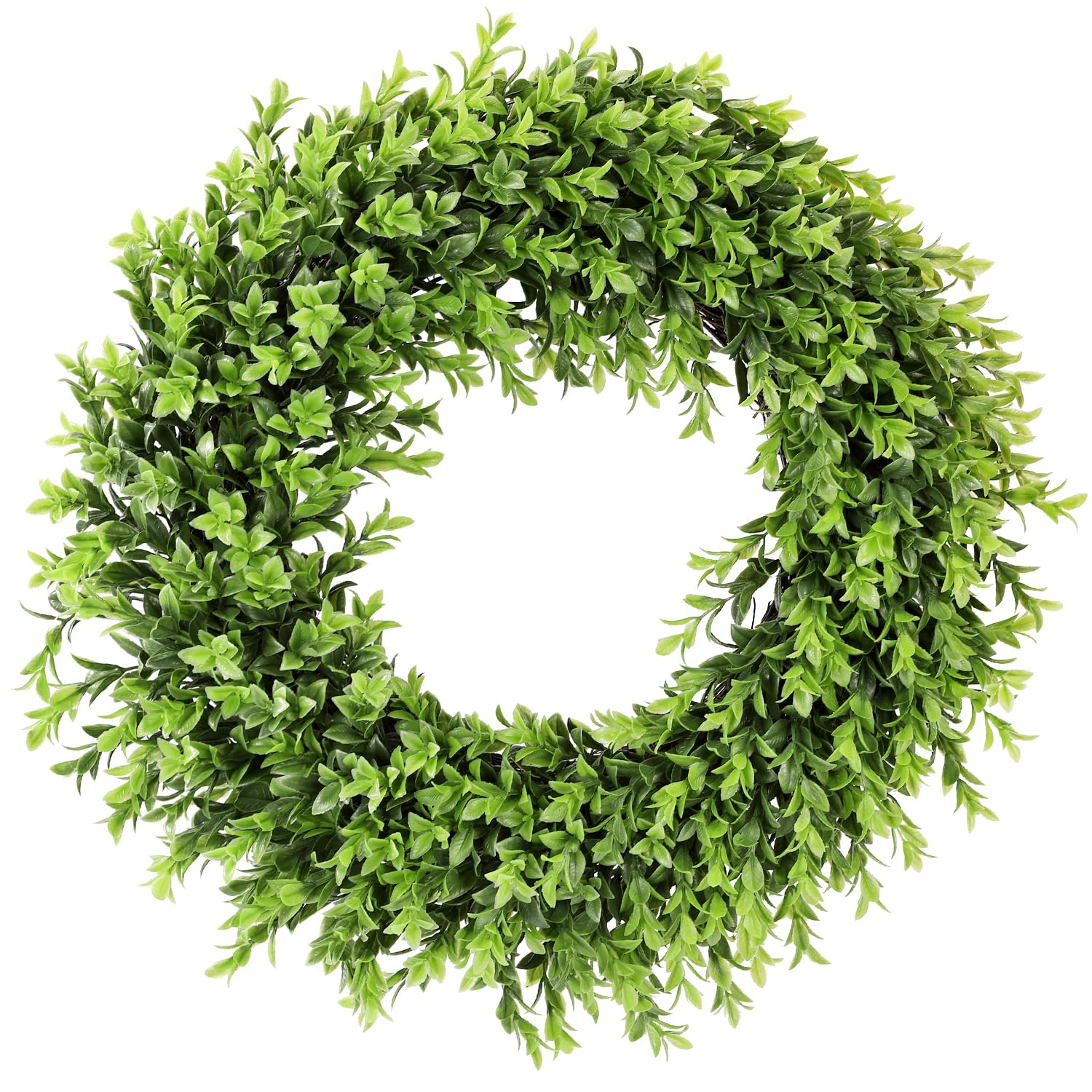 Real Touch Artificial Boxwood Wreath Green 22-23 Diameter