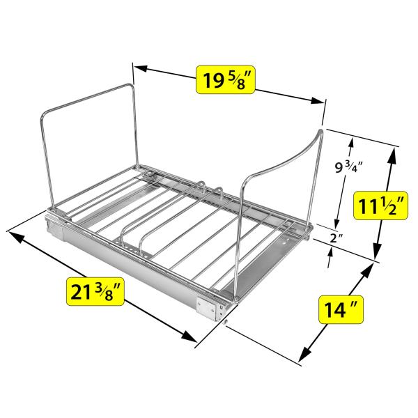 Double Pull Out Trash Can Slider for Under Cabinet