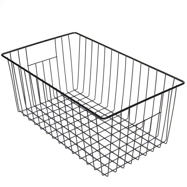 16in L x 12in W x 6in H Deep Metal Wire Freezer Storage Organizer Baskets 2-Pack