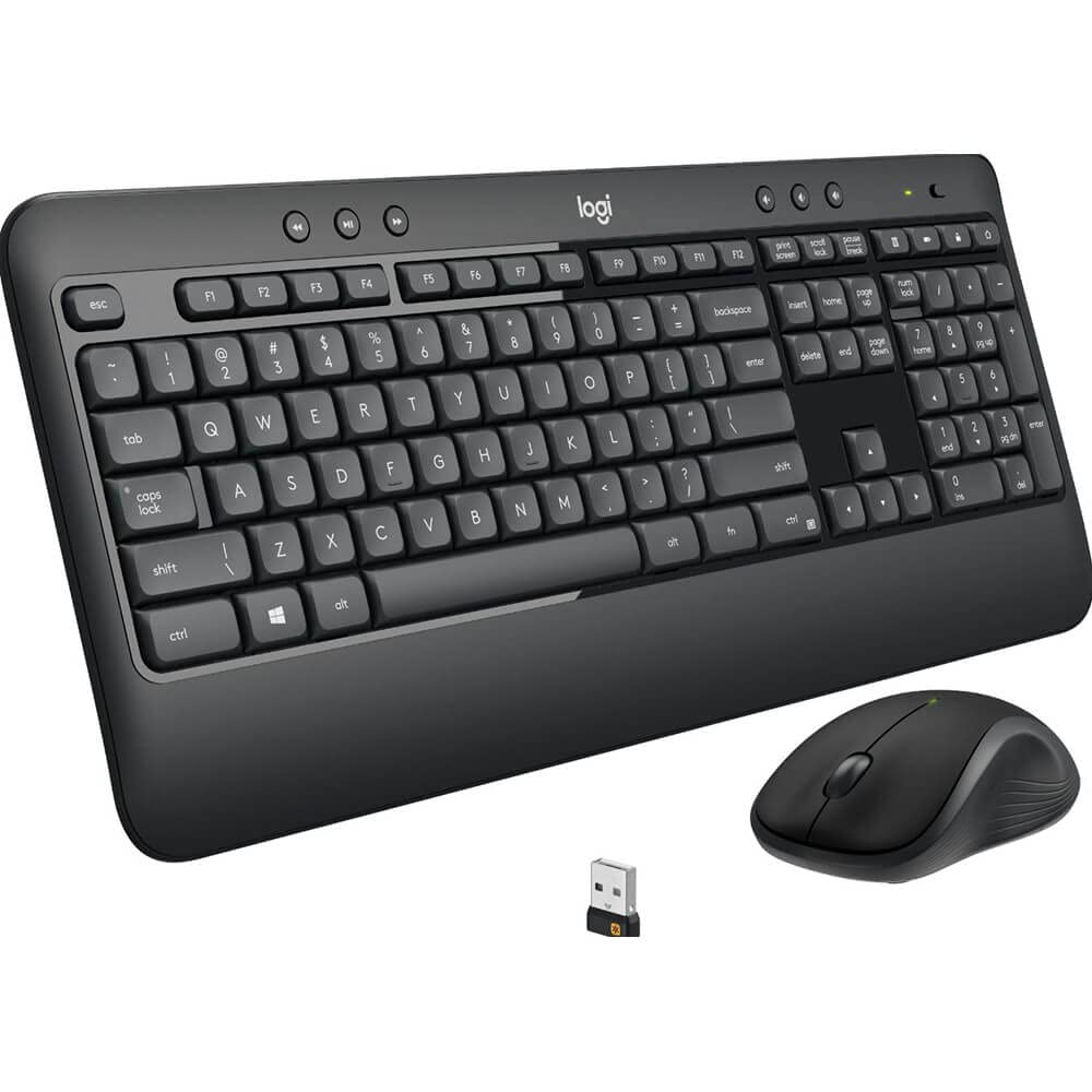 Logitech MK540 Advanced 2.4 GHz Wireless Keyboard and Mouse Set Black