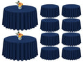 Inch Navy Blue Round Polyester Tablecloths 10 Pack