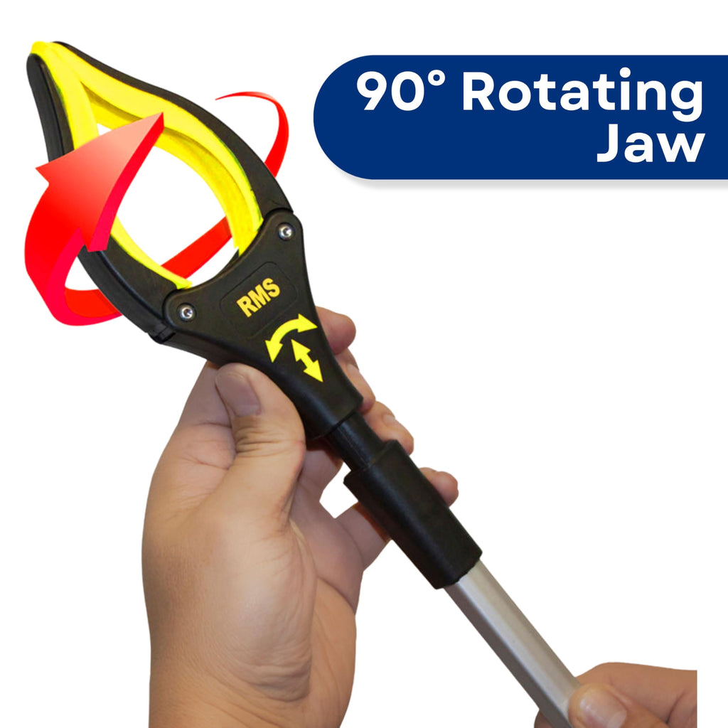 -Pack Yellow Grabber Reacher Mobility Aid Tool with Rotating Jaw 34  21