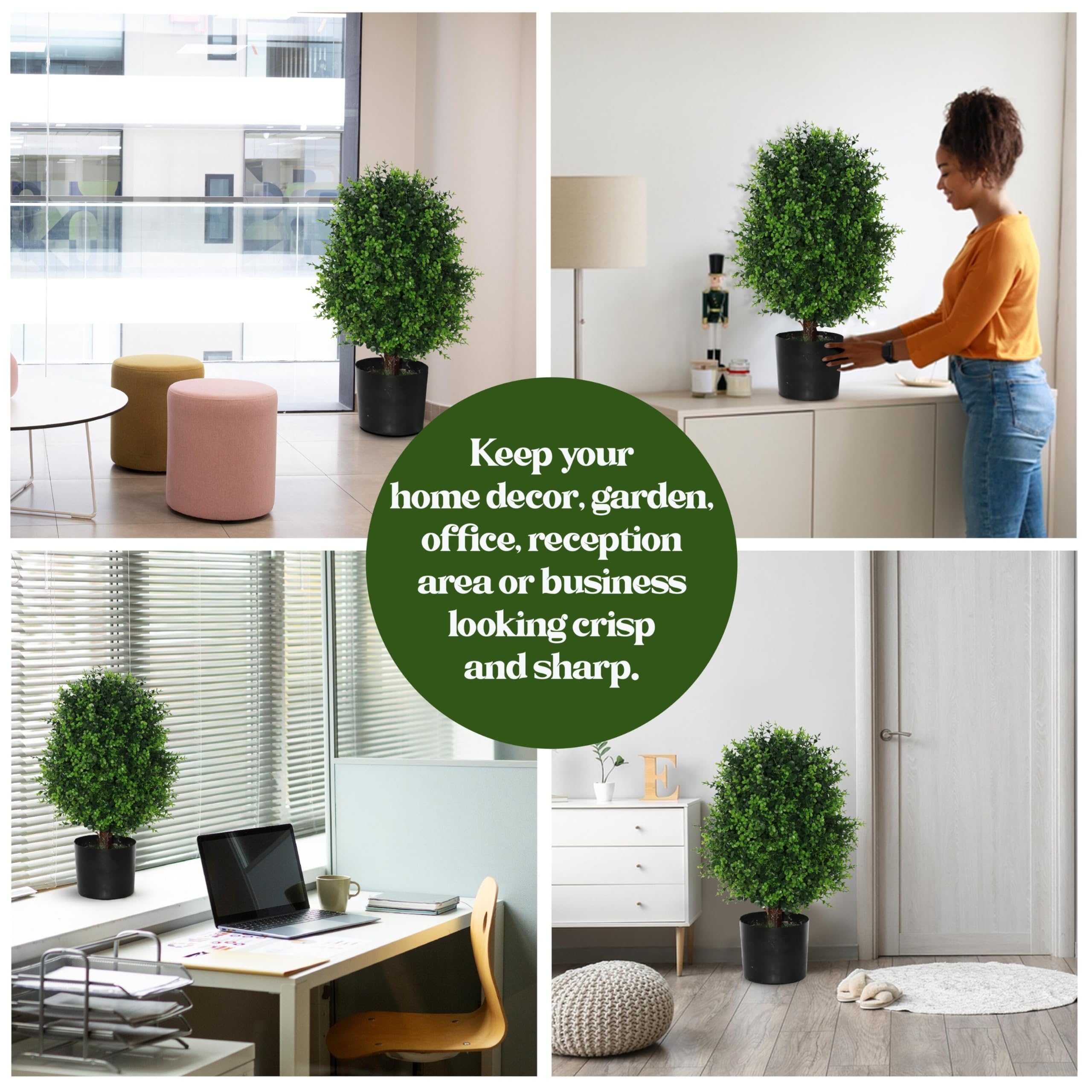 EasyFlora Artificial Cedar Tree 21.6 Inch