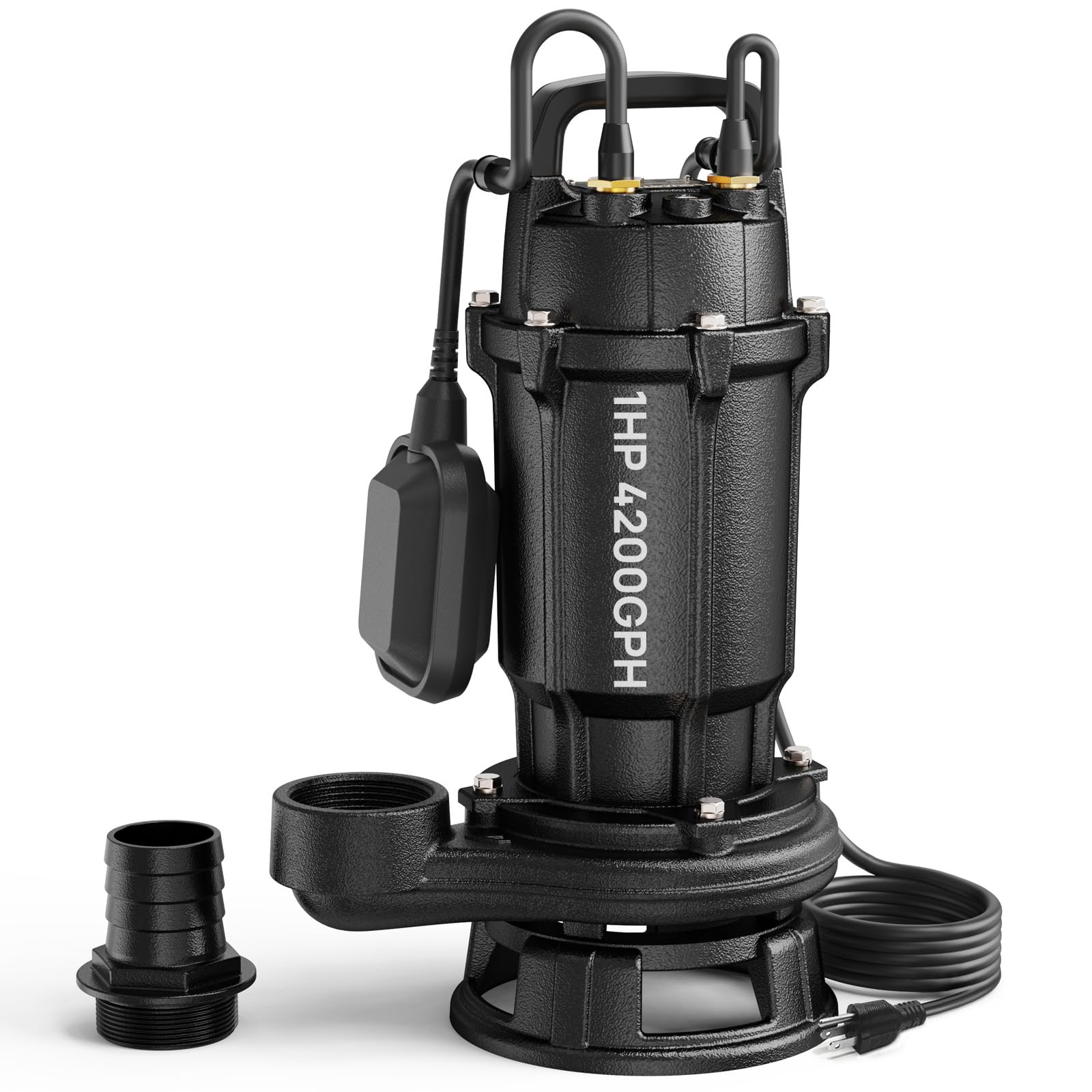 Open-Box New AQUASTRONG 1 HP Grinder Sewage Pump with 4200 GPH  Auto Float Retail $249.00