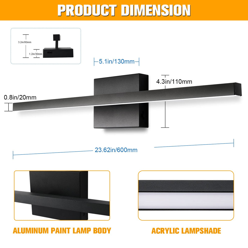 Open-Box New NIORSUN 23.6 5CCT Dimmable LED Bathroom Vanity Light