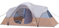 Open-Box New UNP 10-Person Waterproof 2-Room Khaki Brown Camping Tent