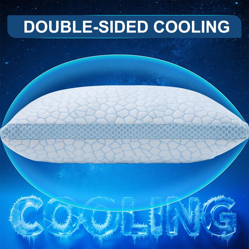 Open-Box New QUTOOL Enhanced Cooling Shredded Memory Foam Queen Pillows Set of 2