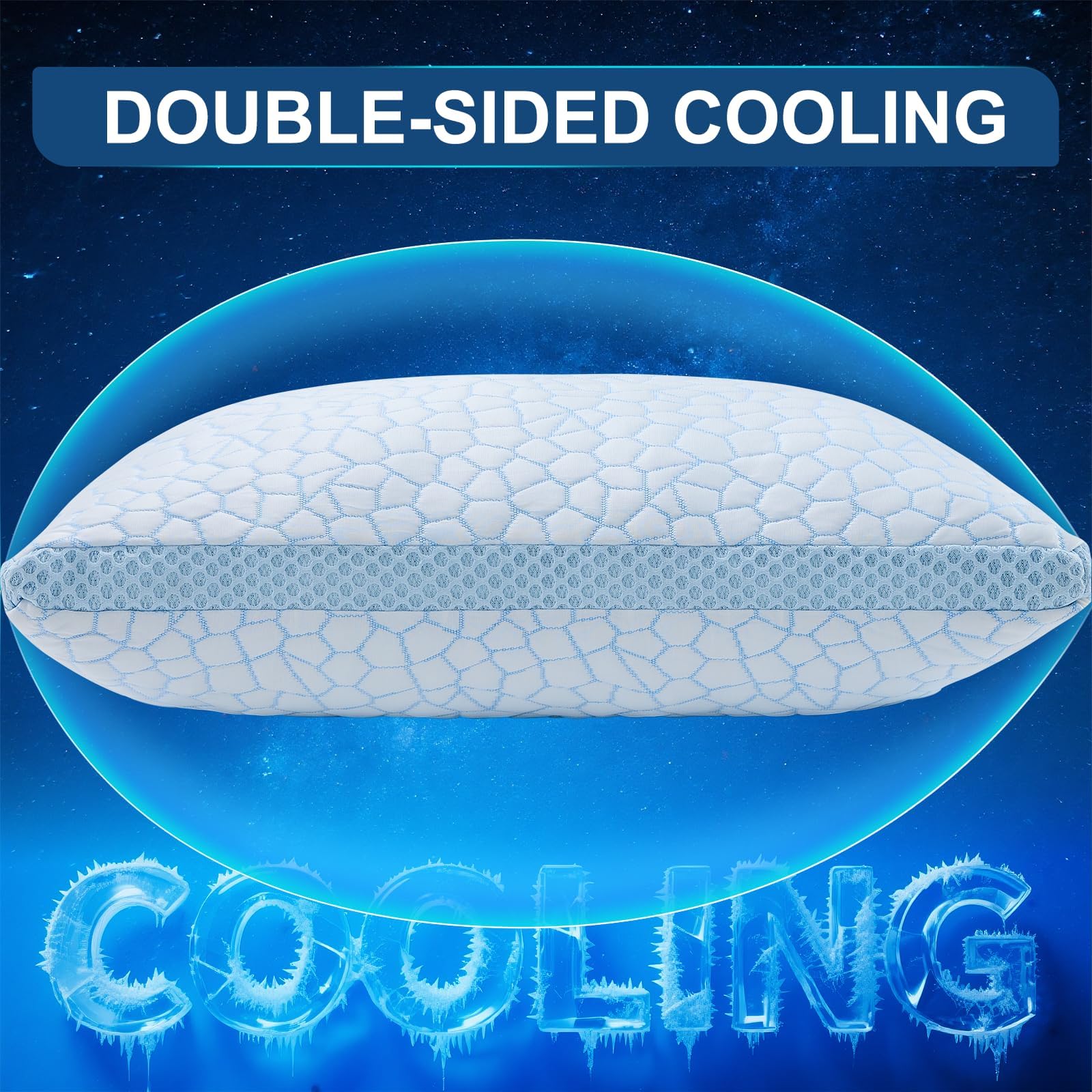 Open-Box New QUTOOL Enhanced Cooling Shredded Memory Foam Queen Pillows Set of 2