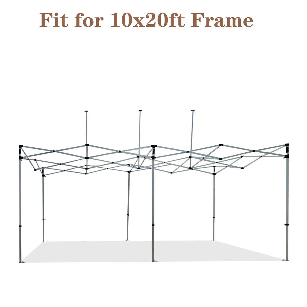 Commercial 10x20 Canopy Replacement Top Cover White with 4 Weight Bags