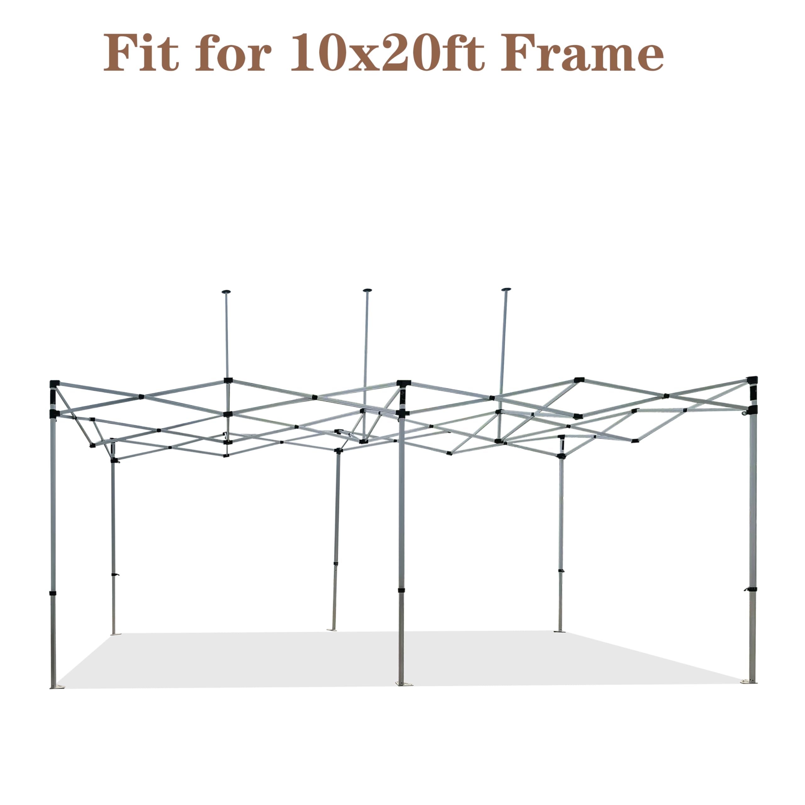 Commercial 10x20 Canopy Replacement Top Cover White with 4 Weight Bags