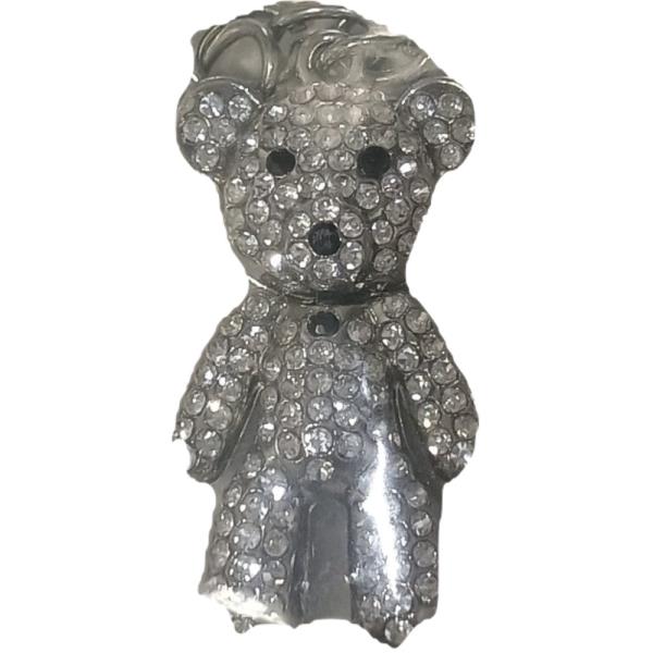 Sparkling Teddy Bear & Car Key Fob Charm Set