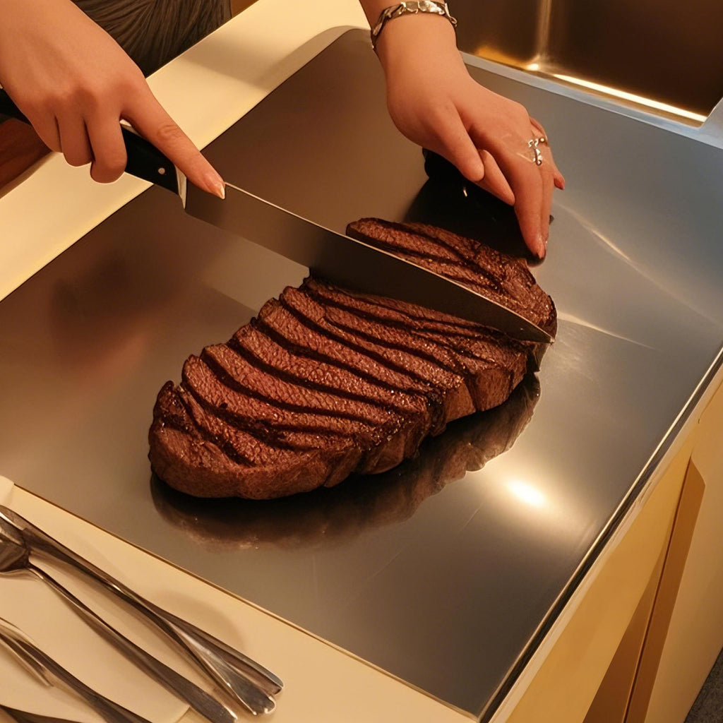 Stainless Steel Cutting Board with Counter Lip 80 x 50cm $51.75 Retail $69.00