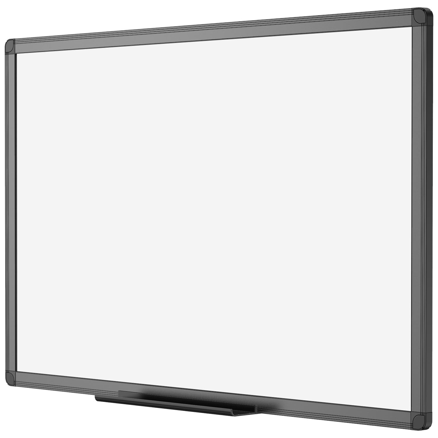 Magnetic Dry Erase White Board 36 x 24 Inches with Black Aluminum Frame