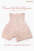 Vintage Womens High Waist Control Panty Girdle Shapewear Lace Trim 
