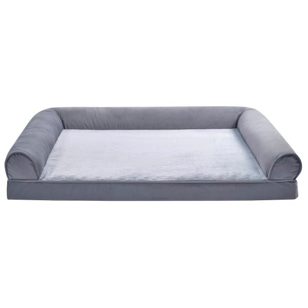 Living Room Couch Dog Bed with Premium Foam 44 x 35 Grey