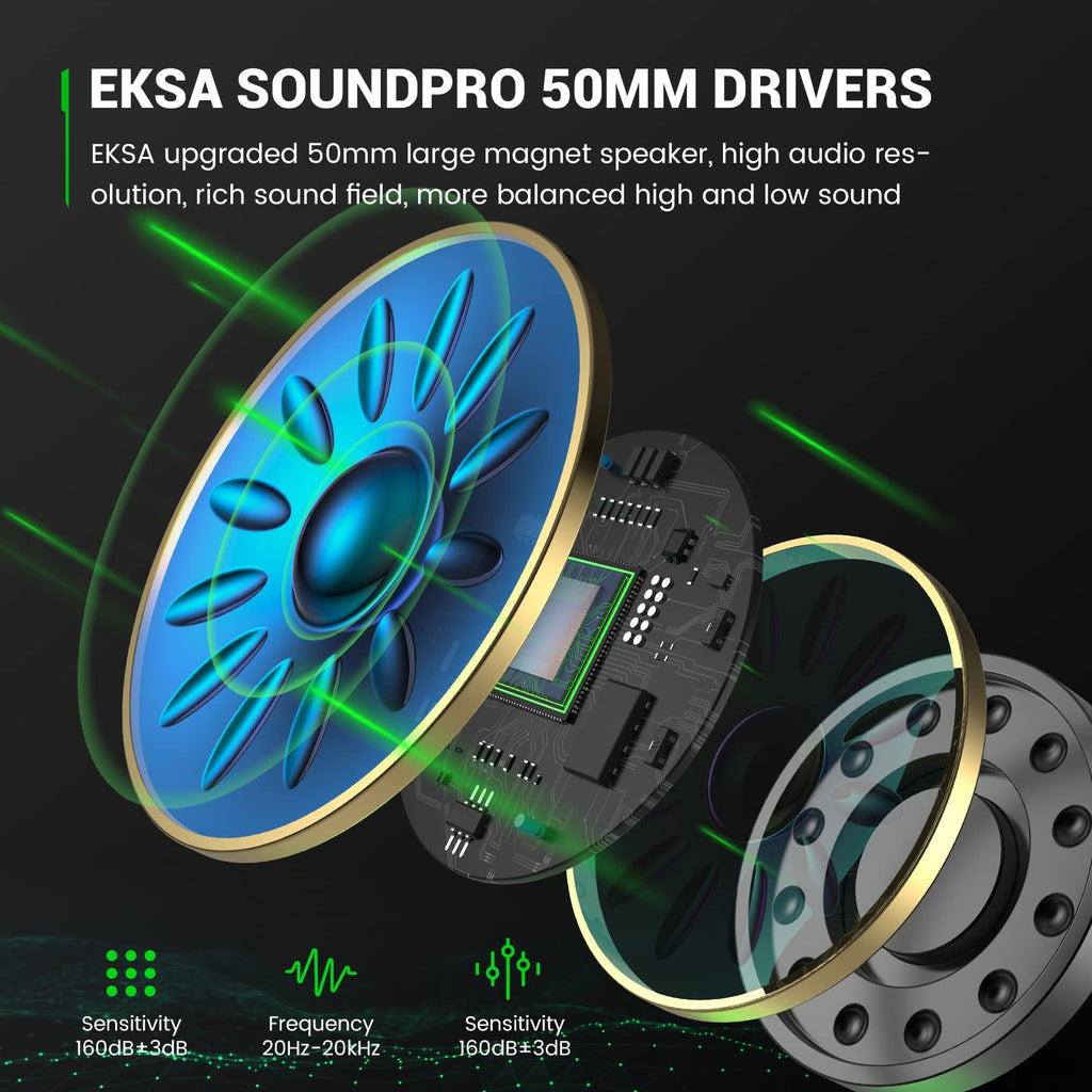 Open-Box New EKSA Fenrir S Gaming Headset w Noise Cancelling Mic  50mm Drivers - Headset Retail $39.00