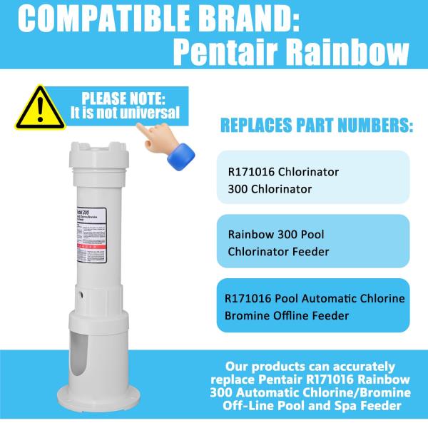 R171016 Automatic Pool Chlorinator 300 Feeder Assembly Kit with Check Valve 3.75 Pounds $82.00