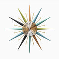 RBFVZCCB 22 Inch Mid-Century Style Metal Crystal Wall Clock, Star-Shaped Silent Decorative Wall Clock, Suitable for Living Room,Bedroom,Dining Room,Porch,Office Retail $56.00