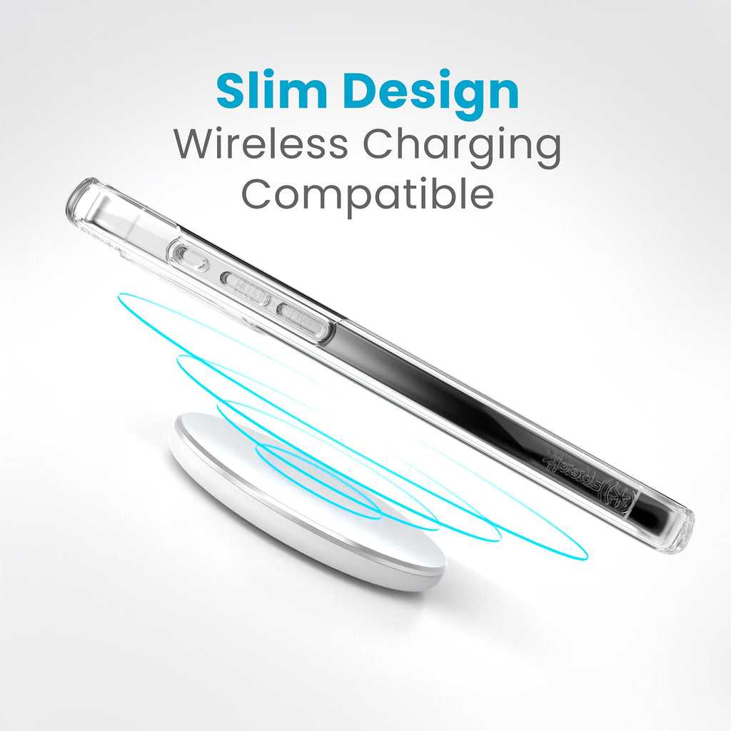 Speck Presidio Clear Anti-Yellowing Case for iPhone 15 Pro Max Clear