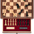 AA 15 Walnut Chess Set with Storage Drawer