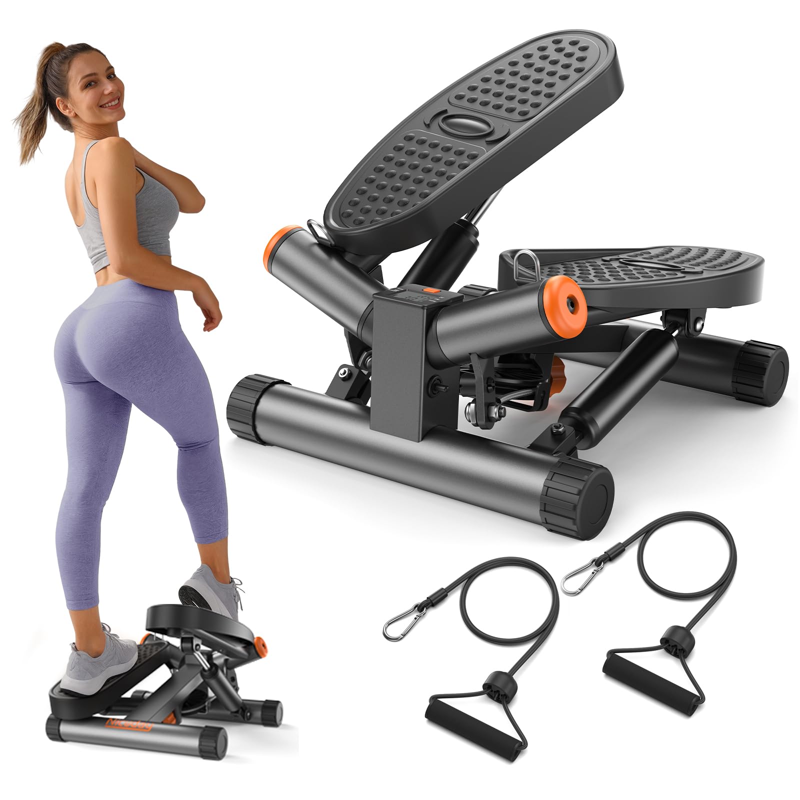 Twist Hydraulic Stepper Exercise Machine 300 LBS Gray