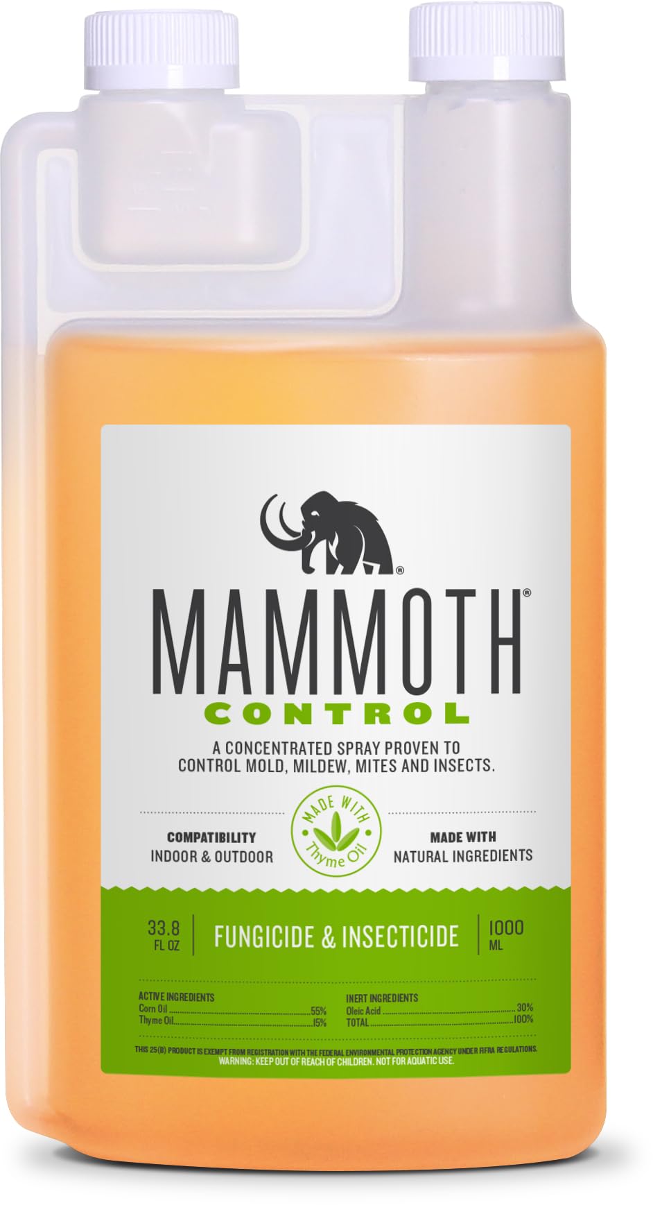 Mammoth Control Triple Action Concentrated Miticide Fungicide Insecticide 1000ml Retail $73.00