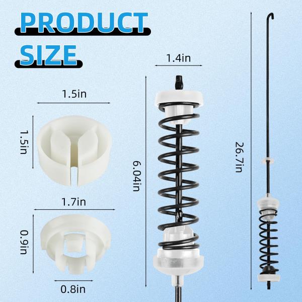 W10780045 WTW4816FW2 NTW4516FW2 NTW4605EW0 NTW4516FW1 WTW4800BQ1 Washer Suspension Rod Kit for Amana Whirlpool Kenmore WTW4800BQ0 RTW4516FW1 WTW4815EW0 NTW4516FW0 WTW4815EW1 WTW4816FW1 W10821951