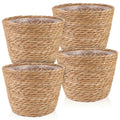 Pcs Large Premium Seagrass Planter Baskets with Plastic Lining 10.2x7.5x7.5