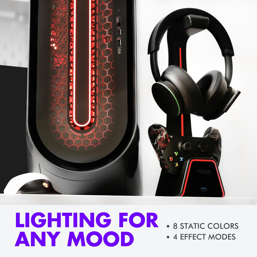 Open-Box New Tilted Nation Phantom 3-in-1 Gaming Headset  Controller Charging Stand. Retail $69.00