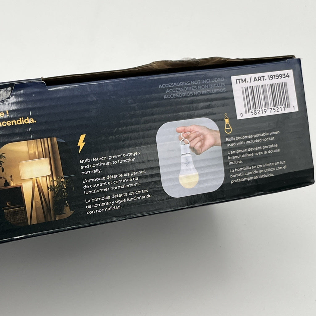 Open-Box New Globe LED Bulb with 60W Eq. 10 Hr Battery Backup 6-Count Retail $37.00