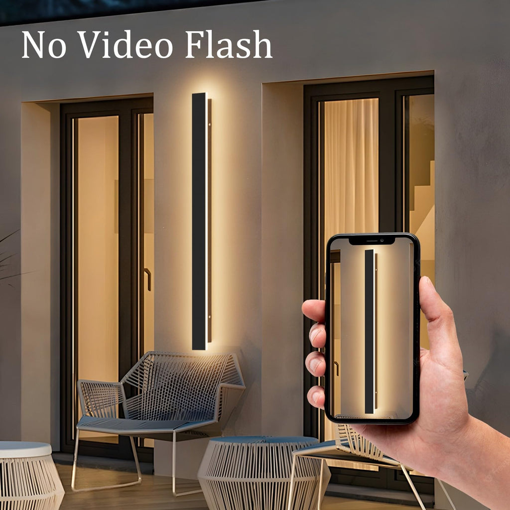 Black 2-Pack 31.5 24W IP65 Waterproof 3000K Outdoor LED Wall Lights